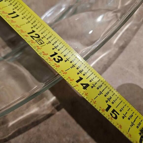 Large Clear Glass Serving Platter 18' X 15" Turkey Serving Platter - Picture 3 of 4